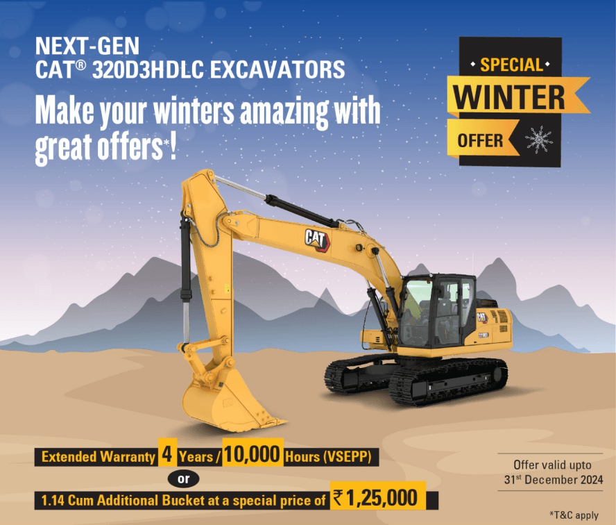 4-year Extended Warranty on Excavators