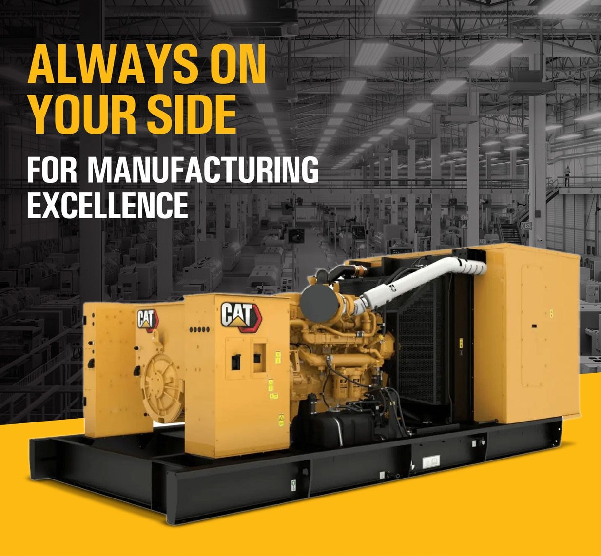 Cat generator set supporting manufacturing operations