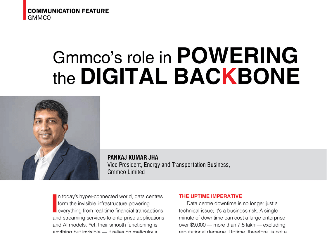 Construction Times communication feature: Gmmco’s role in powering the digital backbone.